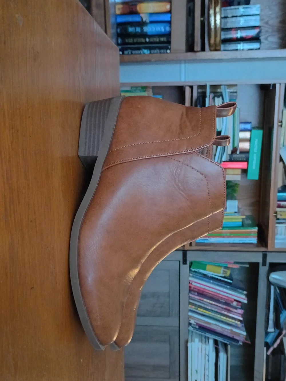 Brown Leather Chelsea Ankle Boots for Girls